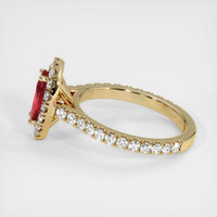 0.57 Ct. Ruby Ring, 18K Yellow Gold 4