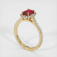1.05 Ct. Ruby  Ring - 18K Yellow Gold