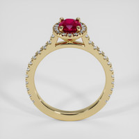0.84 Ct. Pinkish Red Ruby Ring, 18K Yellow Gold 3