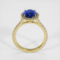 3.48 Ct. Blue Sapphire Ring, 18K Yellow Gold 3