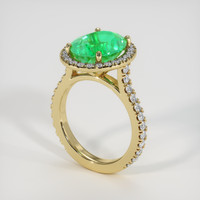 3.71 Ct. Emerald Ring, 18K Yellow Gold 2