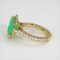 3.71 Ct. Emerald Ring, 18K Yellow Gold 4