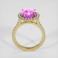 5.03 Ct. Purplish Pink Sapphire Ring, 18K Yellow Gold 3
