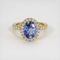 2.22 Ct. Sapphire Ring, 18K Yellow Gold 1
