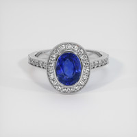 1.99 Ct. Blue Sapphire Ring, Platinum 950 1