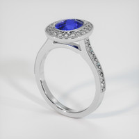 1.99 Ct. Blue Sapphire Ring, Platinum 950 2
