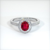 1.62 Ct. Ruby Ring, Platinum 950 1