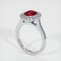 2.35 Ct. Ruby Ring, Platinum 950 2