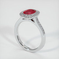 3.17 Ct. Ruby Ring, Platinum 950 2