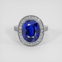 7.92 Ct. Blue Sapphire Ring, Platinum 950 1