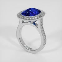 7.92 Ct. Blue Sapphire Ring, Platinum 950 2
