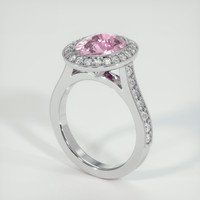 3.61 Ct. Pinkish Purple Sapphire Ring, Platinum 950 2