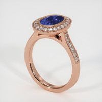 2.16 Ct. Sapphire Ring, 14K Rose Gold 3