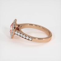 1.09 Ct. Padparadscha Sapphire Ring, 18K Rose Gold 4