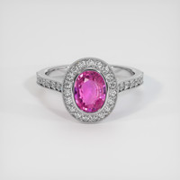 2.09 Ct. Pink Sapphire Ring, 10K White Gold 1