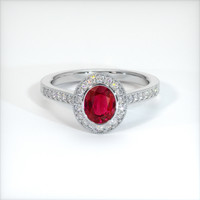 1.62 Ct. Ruby Ring, 10K White Gold 1