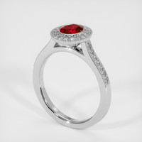 1.31 Ct. Ruby Ring, 10K White Gold 2