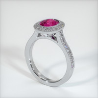 1.68 Ct. Purplish Red Ruby Ring, 10K White Gold 2