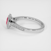 1.20 Ct. Pinkish Red Ruby Ring, 10K White Gold 4