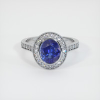 2.28 Ct. Sapphire Ring, 14K White Gold 1