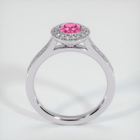 0.80 Ct. Reddish Pink Sapphire Ring, 14K White Gold 3