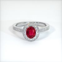 1.62 Ct. Ruby Ring, 14K White Gold 1