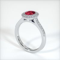 1.62 Ct. Ruby Ring, 14K White Gold 2