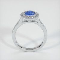 0.78 Ct. Blue Sapphire Ring, 18K White Gold 3
