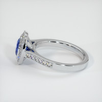 0.78 Ct. Blue Sapphire Ring, 18K White Gold 4