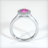 1.44 Ct. Pink Sapphire Ring, 18K White Gold 3