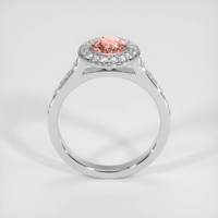 1.09 Ct. Padparadscha Sapphire Ring, 18K White Gold 3