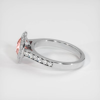 1.09 Ct. Padparadscha Sapphire Ring, 18K White Gold 4