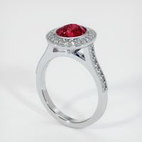 2.35 Ct. Ruby Ring, 18K White Gold 2