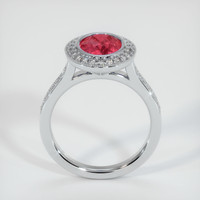 3.17 Ct. Ruby Ring, 18K White Gold 3