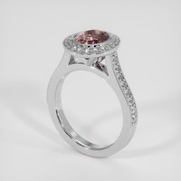 2.82 Ct. Pink Sapphire Ring, 18K White Gold 2