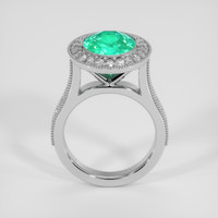 3.45 Ct. Emerald Ring, 18K White Gold 3