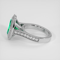 3.45 Ct. Emerald Ring, 18K White Gold 4