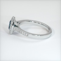 0.98 Ct. Sapphire Ring, 18K White Gold 4