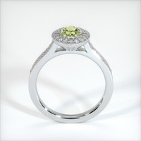 1.11 Ct. Yellowish Green Sapphire Ring, 18K White Gold 3