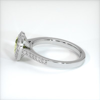 1.11 Ct. Yellowish Green Sapphire Ring, 18K White Gold 4
