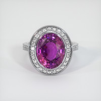 8.10 Ct. Sapphire Ring, 18K White Gold 1