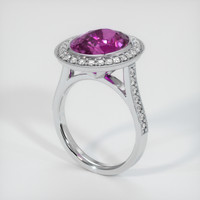 8.10 Ct. Sapphire Ring, 18K White Gold 2