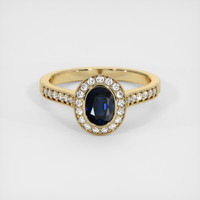 0.75 Ct. Sapphire Ring, 14K Yellow Gold 1