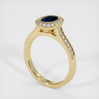 0.75 Ct. Sapphire Ring, 14K Yellow Gold 2