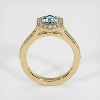 1.26 Ct. Greenish Blue Sapphire Ring, 14K Yellow Gold 3
