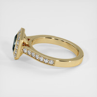 1.26 Ct. Greenish Blue Sapphire Ring, 14K Yellow Gold 4