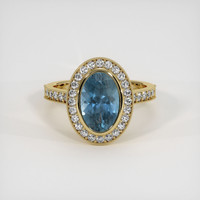 2.32 Ct. Sapphire Ring, 14K Yellow Gold 1