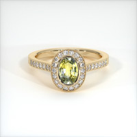 1.21 Ct. Bi Color Sapphire Ring, 14K Yellow Gold 1