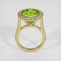 9.61 Ct. Yellowish Green Peridot Ring, 18K Yellow Gold 3
