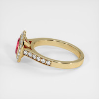1.02 Ct. Reddish Pink Sapphire Ring, 18K Yellow Gold 4
